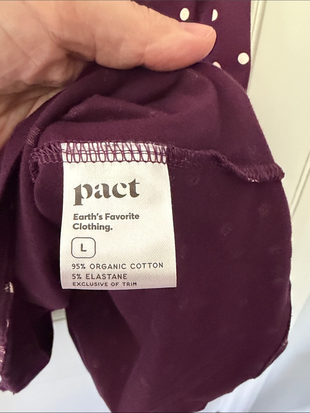 Pact Maroon Polka Dot Wrap dress - Picture 4 of 4